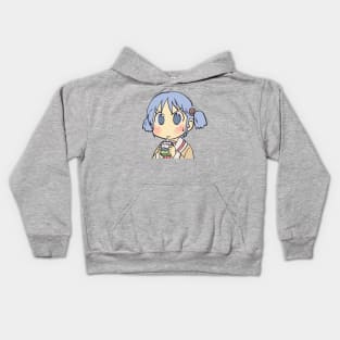 I draw that picture of mio drinking milk carton / funny nichijou face meme Kids Hoodie